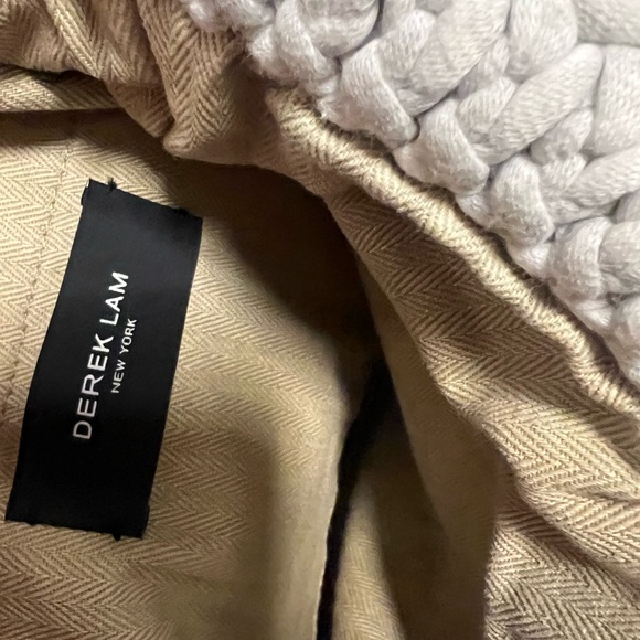 Derek Lam gray Knit Bucket Style Bag purse gold tone metal handles “Rare Find” - Picture 6 of 6